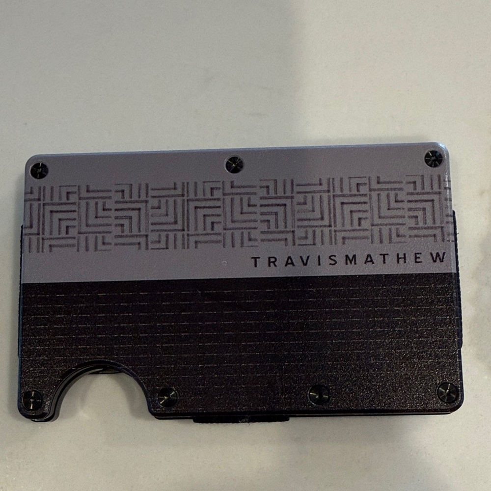 Travis Mathew Black and Gray Card Organizer